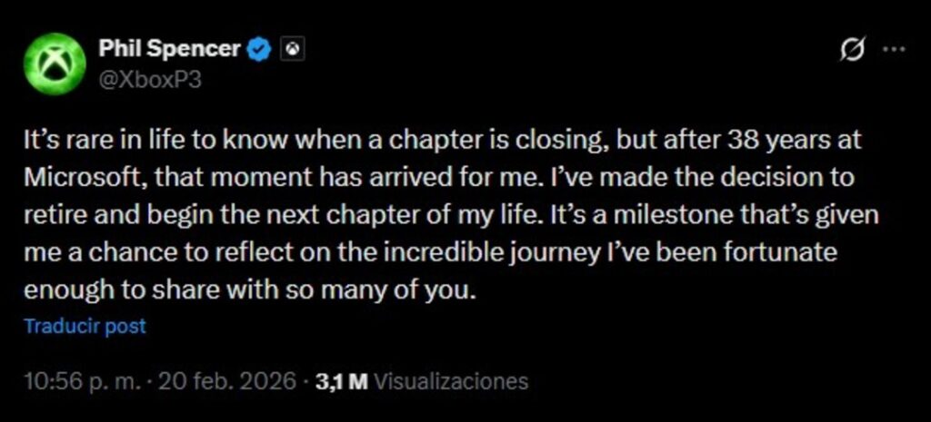 Phil Spencer se retira de Xbox