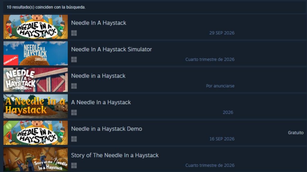 Steam se llena de copias de Needle in a Haystack